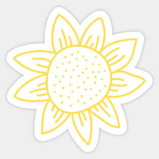 Sunflower Doodle Sticker